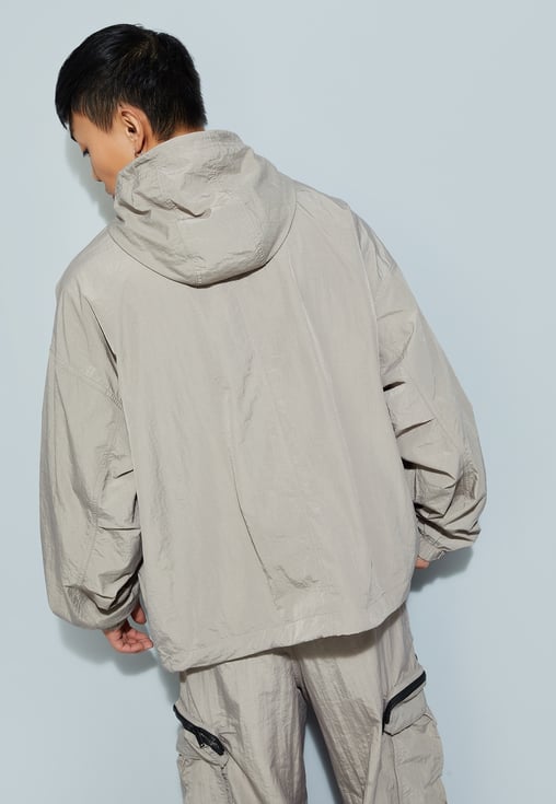 URB_N Men Solid Hooded Jacket